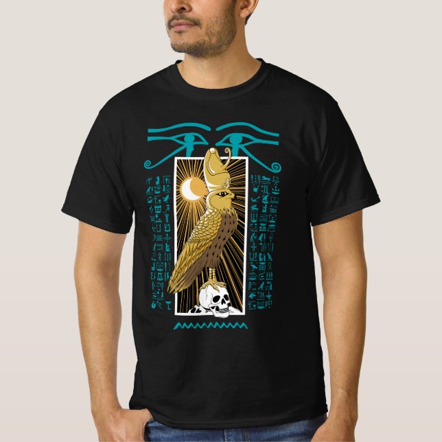 Ancient Egypt Falcon God Horus T-Shirt (Front)