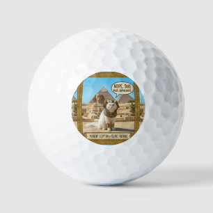 Ancient Egypt Funny Royal Pharaoh White Cat Golf Balls