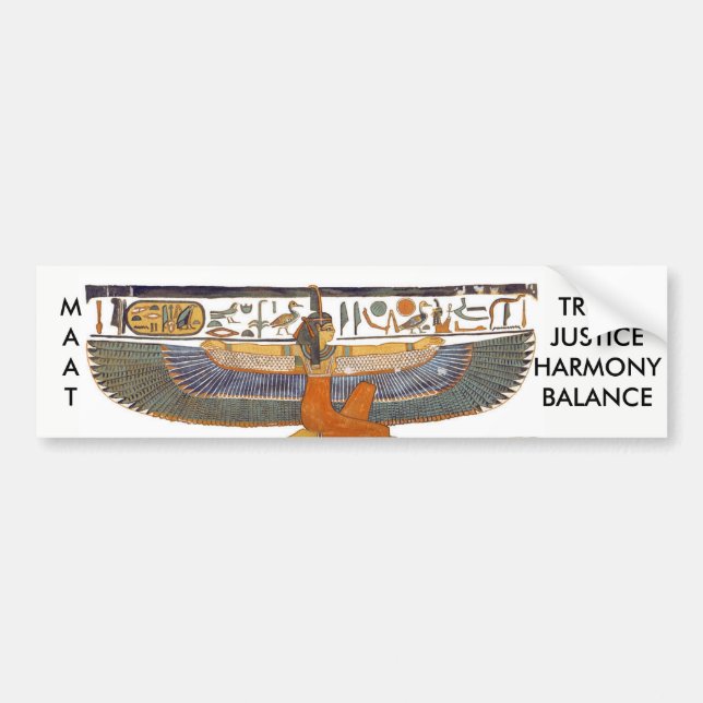 Ancient Egypt Goddess MA'AT Bumper Sticker (Front)
