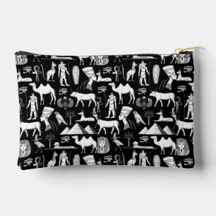 Ancient Egypt Hieroglyphic Symbol Pattern Accessory Pouch