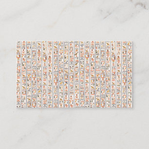 ancient egypt hieroglyphs pattern background histo business card