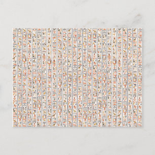 ancient egypt hieroglyphs pattern background histo postcard