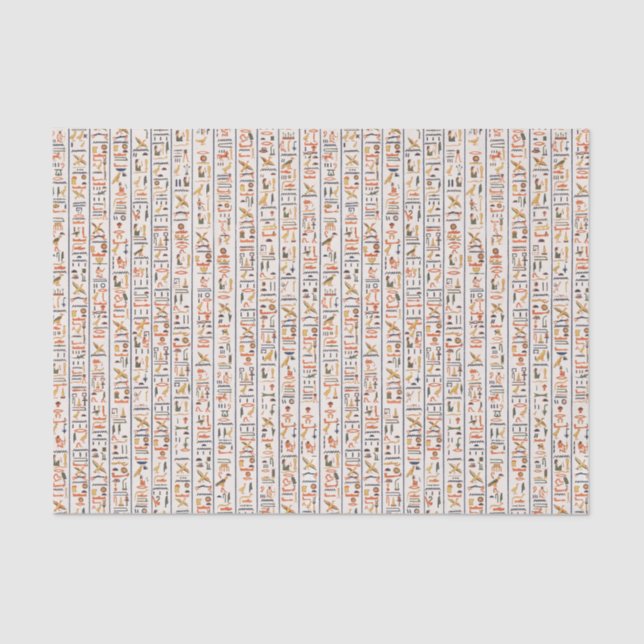ancient egypt hieroglyphs pattern background histo tissue paper (Front)