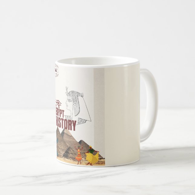 Ancient Egypt History Coffee Mug | Pyramids Cerami (Front Right)