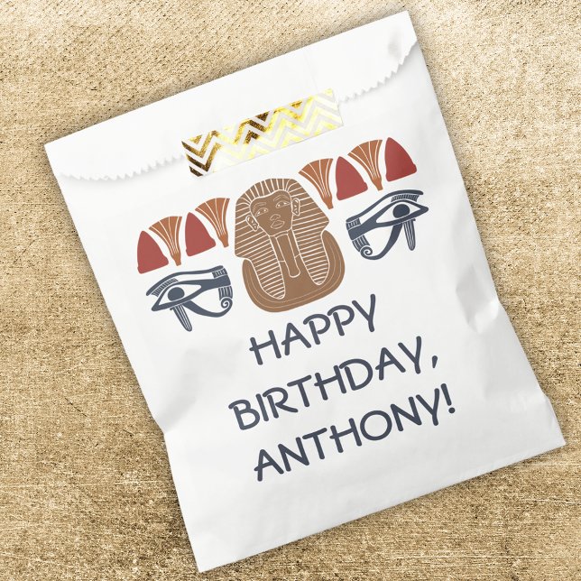 Ancient Egypt King Tut Themed Custom Party Favour Bags (Creator Uploaded)