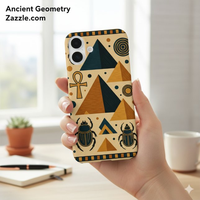 Ancient Egypt Mystique Geometric Papyrus Case-Mate iPhone Case (Creator Uploaded)