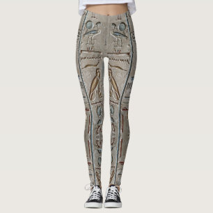 Ancient Egypt Pharaohs Hieroglyphs Engrave Text  Leggings