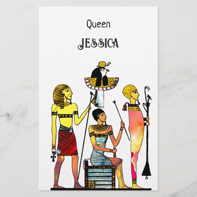 Ancient Egypt Pharaohs Lavish Ormamentation Stationery (Front)