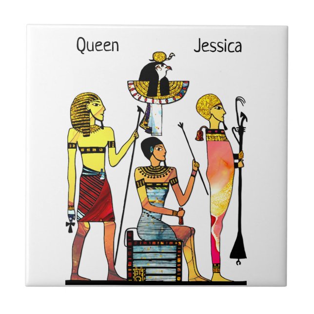 Ancient Egypt Pharaohs Lavish Ormamentation Tile (Front)