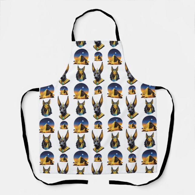 Ancient Egypt Pyramid Anubis Pattern Design  Apron (Front)