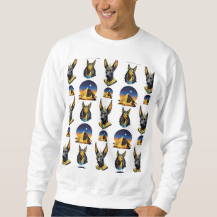 Ancient Egypt Pyramid Anubis Pattern Design Sweatshirt