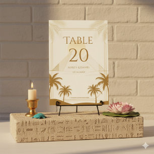 Ancient Egypt Pyramids Of Giza Destination Wedding Table Number