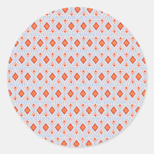 ancient egypt textile pattern vegetal texture phar classic round sticker