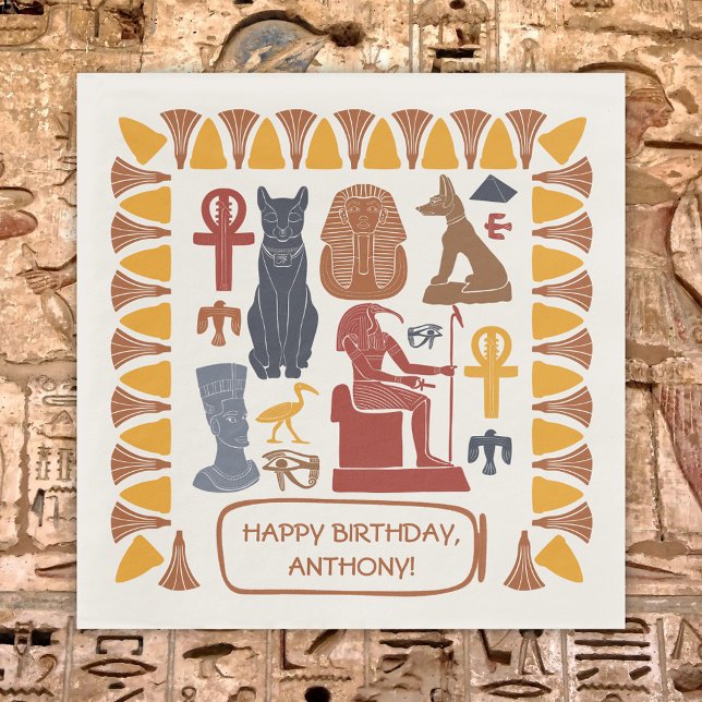 Ancient Egypt Themed Custom Party Napkin (Creator Uploaded)