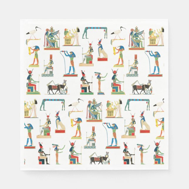 Ancient Egypt Vintage Egyptian Pattern  Napkin (Front)