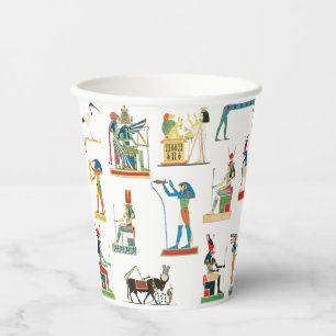 Ancient Egypt Vintage Egyptian Pattern Paper Cups