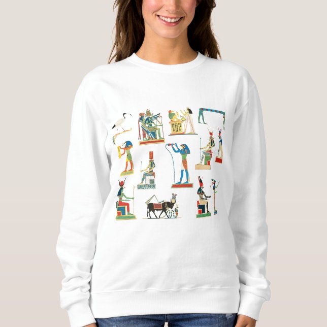 Ancient Egypt Vintage Egyptian Pattern Sweatshirt (Front)