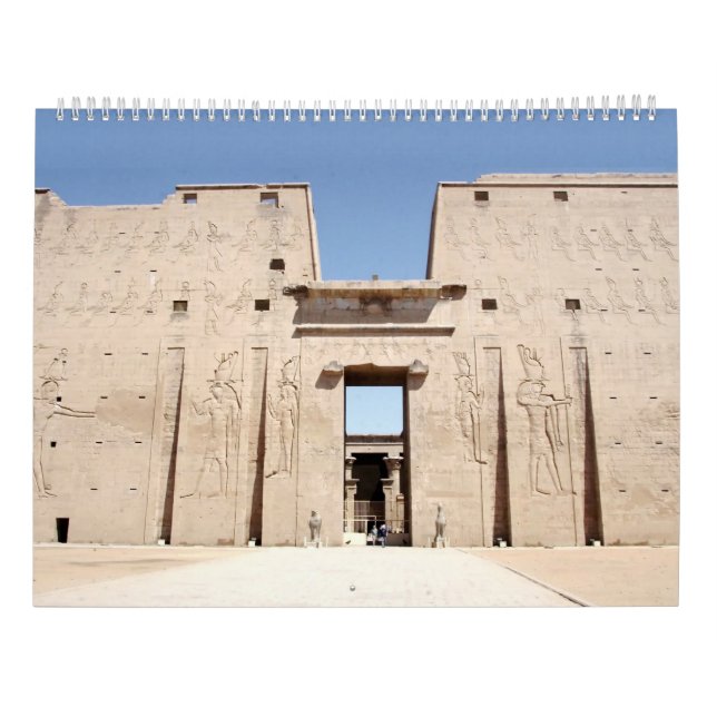 Ancient Egypt with Pyramids, Sphinx Temples Calendar (Back)