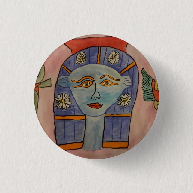 Ancient Egyptian 3 Cm Round Badge (Front)