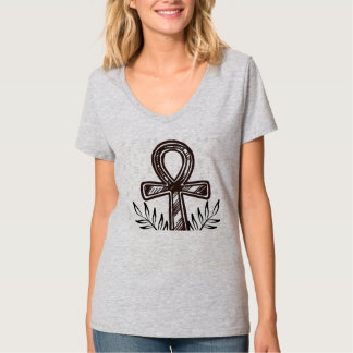 Ancient Egyptian Ankh & olive branch Minimalist  T-Shirt