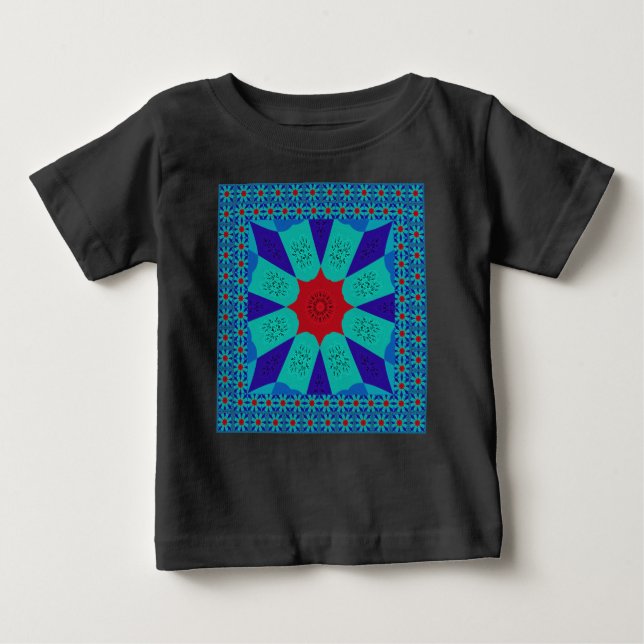 Ancient Egyptian Art: A Vibrant Mandala.  Baby T-Shirt (Front)