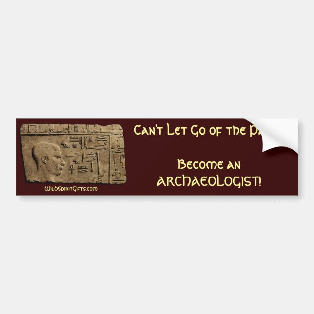 Ancient Egyptian Art Relief on Faux Papyrus Bumper Sticker (Front)