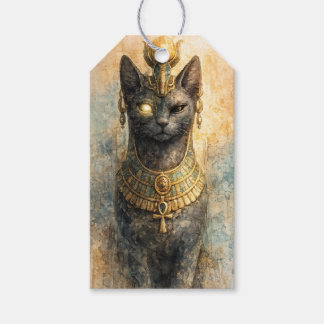 Ancient Egyptian Bastet Cat Goddess Watercolor Art Gift Tags