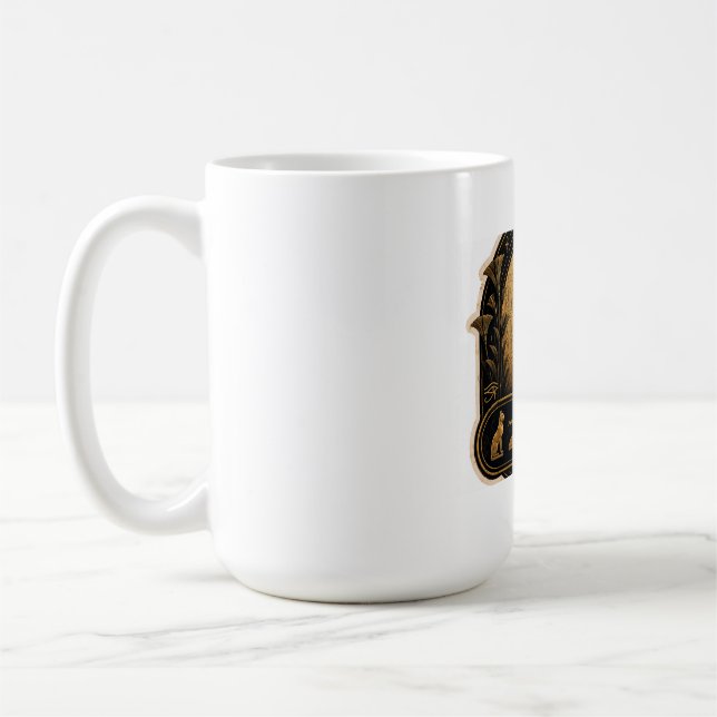 ⁠Ancient Egyptian Black Cat Bastet Mug⁠ Coffee Mug (Left)