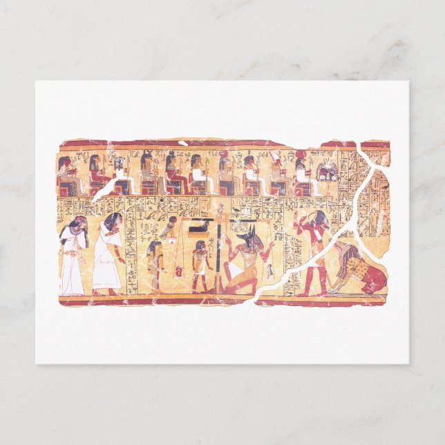 Ancient Egyptian Book of the Dead Weighing the Hea Postcard (Front)