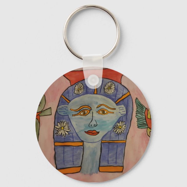 Ancient Egyptian Button Key Ring (Front)