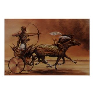 Ancient Egyptian Chariot Archer Fine Art Print