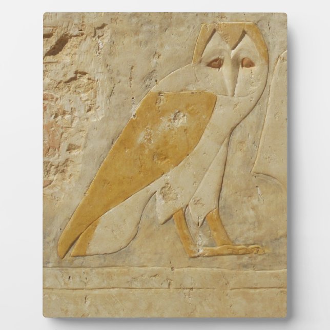 Ancient Egyptian Egypt Owl hieroglyph Plaque (Front)