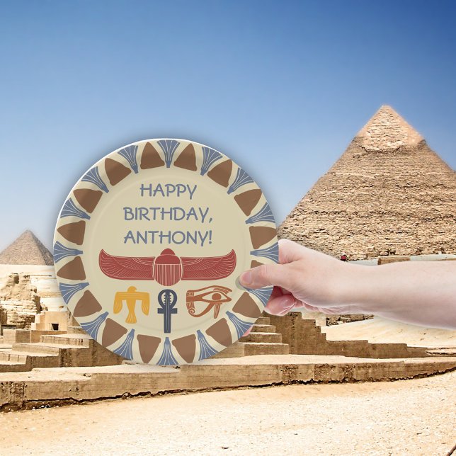 Ancient Egyptian Egyptian Themed Party Paper Plate (Creator Uploaded)