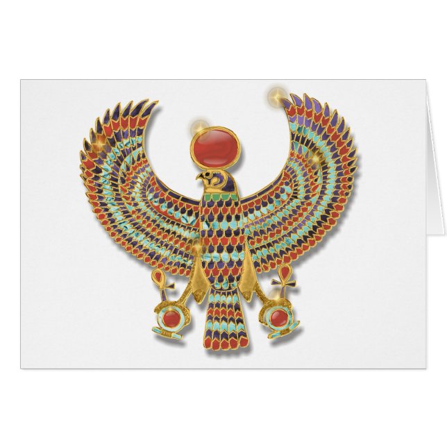 Ancient Egyptian Falcon pectoral (Front Horizontal)