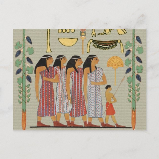 ancient egyptian giant decorated colourful paintin postcard (Front)
