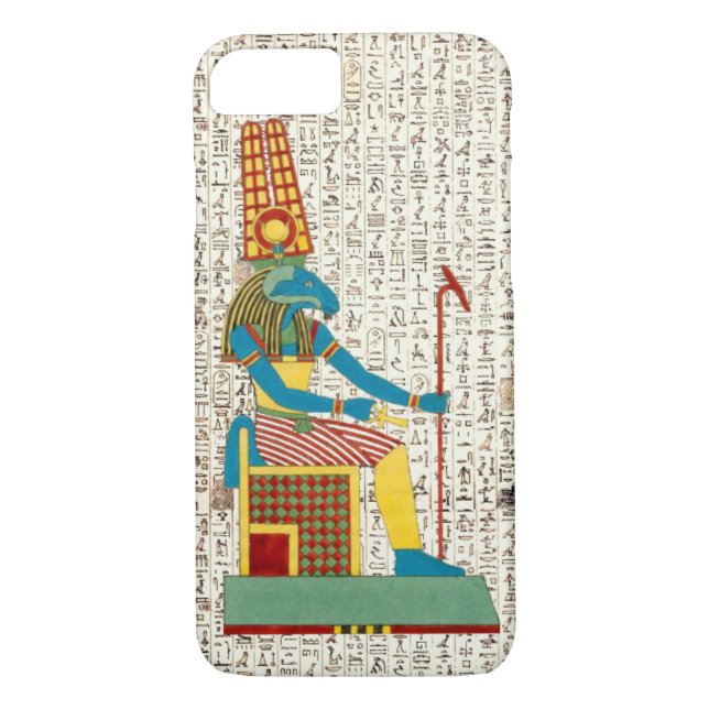 Ancient Egyptian God Amun Hieroglyphics Design Cas Case-Mate iPhone Case (Back)