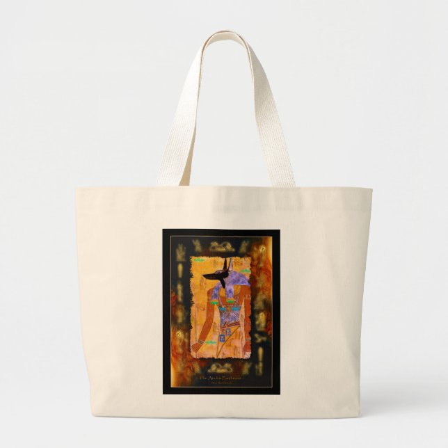 Ancient Egyptian God Anubis Gift Range Large Tote Bag (Front)