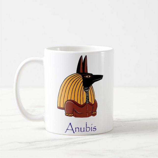 Ancient Egyptian God Anubis (Named) Coffee Mug (Left)