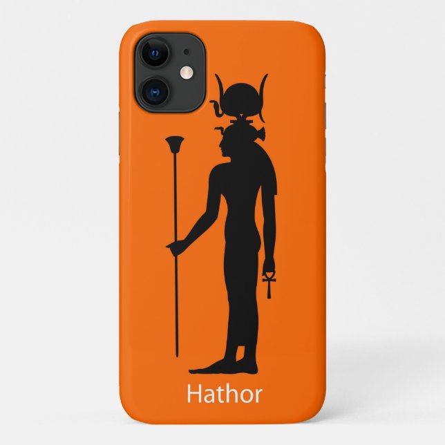 Ancient Egyptian God Hathor Silhouette Case-Mate iPhone Case (Back)