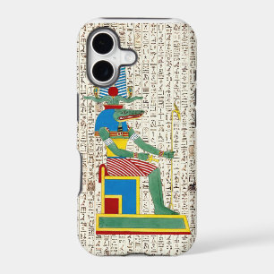 Ancient Egyptian God Sobek Hieroglyphics Design