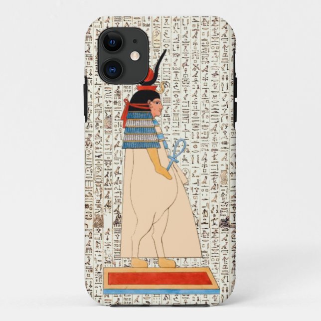 Ancient Egyptian Goddess Hieroglyphics Design Case-Mate iPhone Case (Back)