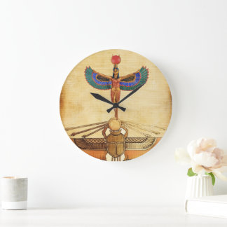 Ancient Egyptian Goddess Isis Winged Phone Case Large Clock