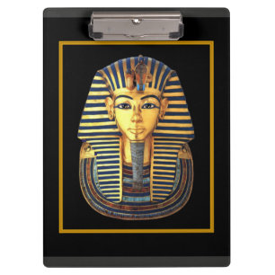 Ancient Egyptian Gold Mask of King Tutankhamun Clipboard