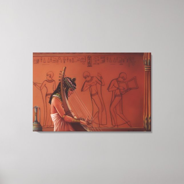 Ancient Egyptian Harp Player Fine Art Print (Front)