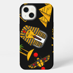 Ancient Egyptian Hieroglyphic Pattern Background iPhone 13 Case