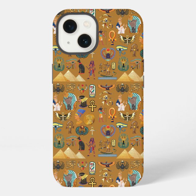 Ancient Egyptian Hieroglyphic -Pattern Hieroglyphi iPhone Case (Back)