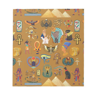 Ancient Egyptian Hieroglyphic -Pattern Hieroglyphi Notepad
