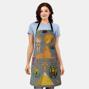 Ancient Egyptian Hieroglyphic -Pattern Pharaoh  Apron