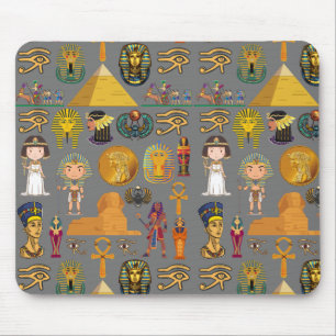 Ancient Egyptian Hieroglyphic -Pattern Pharaoh Mouse Pad
