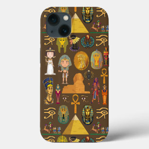 Ancient Egyptian Hieroglyphic -Pattern Symbol iPhone 13 Case
